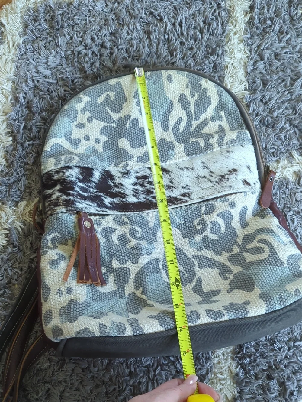 Myra Canvas & Hair On Hide Women’s Backpack Brown/Gray